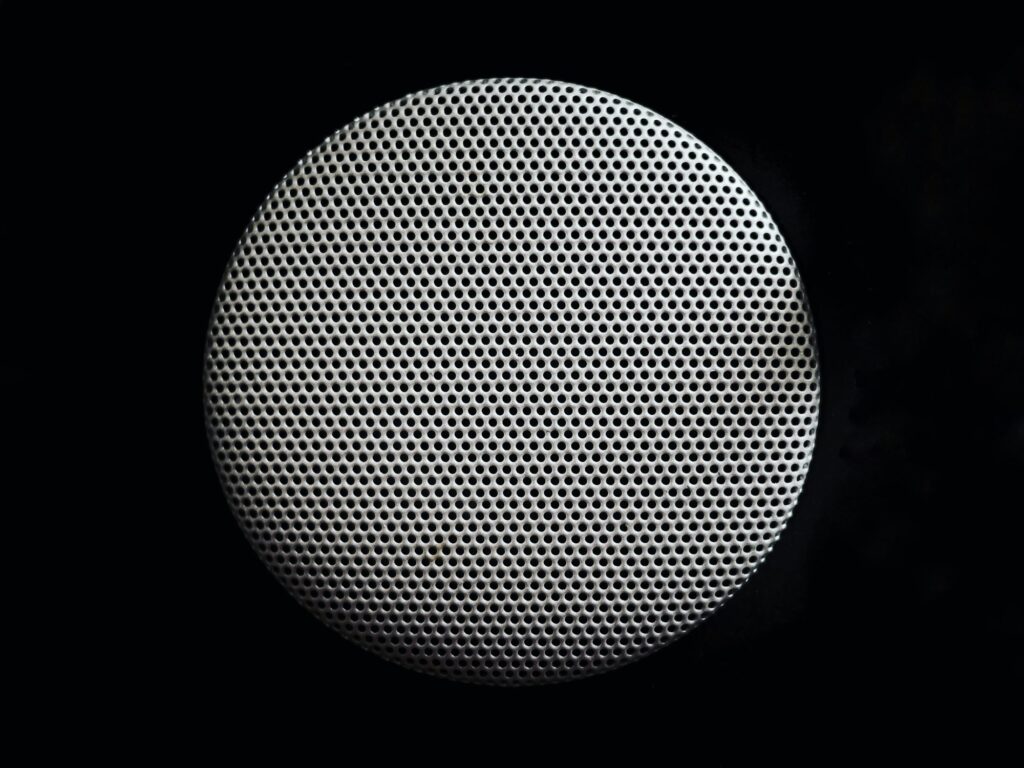 Speaker grille close-up